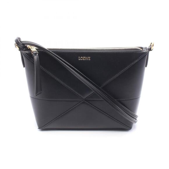 Loewe Handbags - LOEWE Puzzlefold Pouch Shoulder Bag Clutch Leather Black